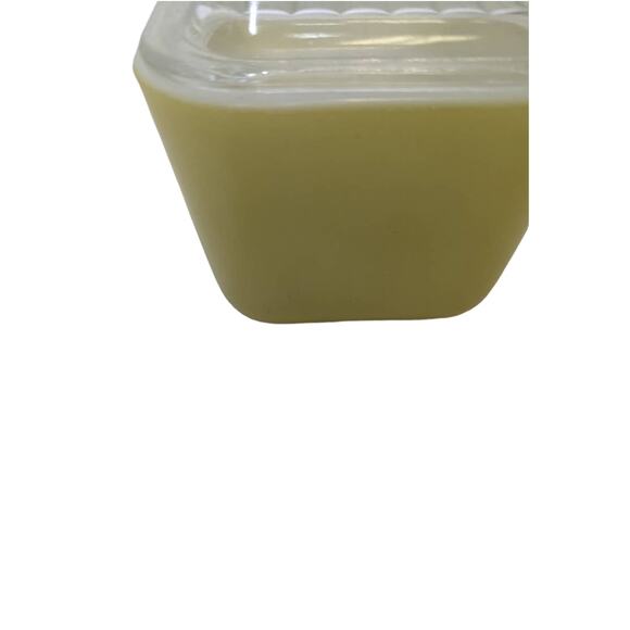 Set of 2 Vintage Pyrex yellow green fridgies 501 B 1 1/2 cup PYREX USA Made - Picture 10 of 13